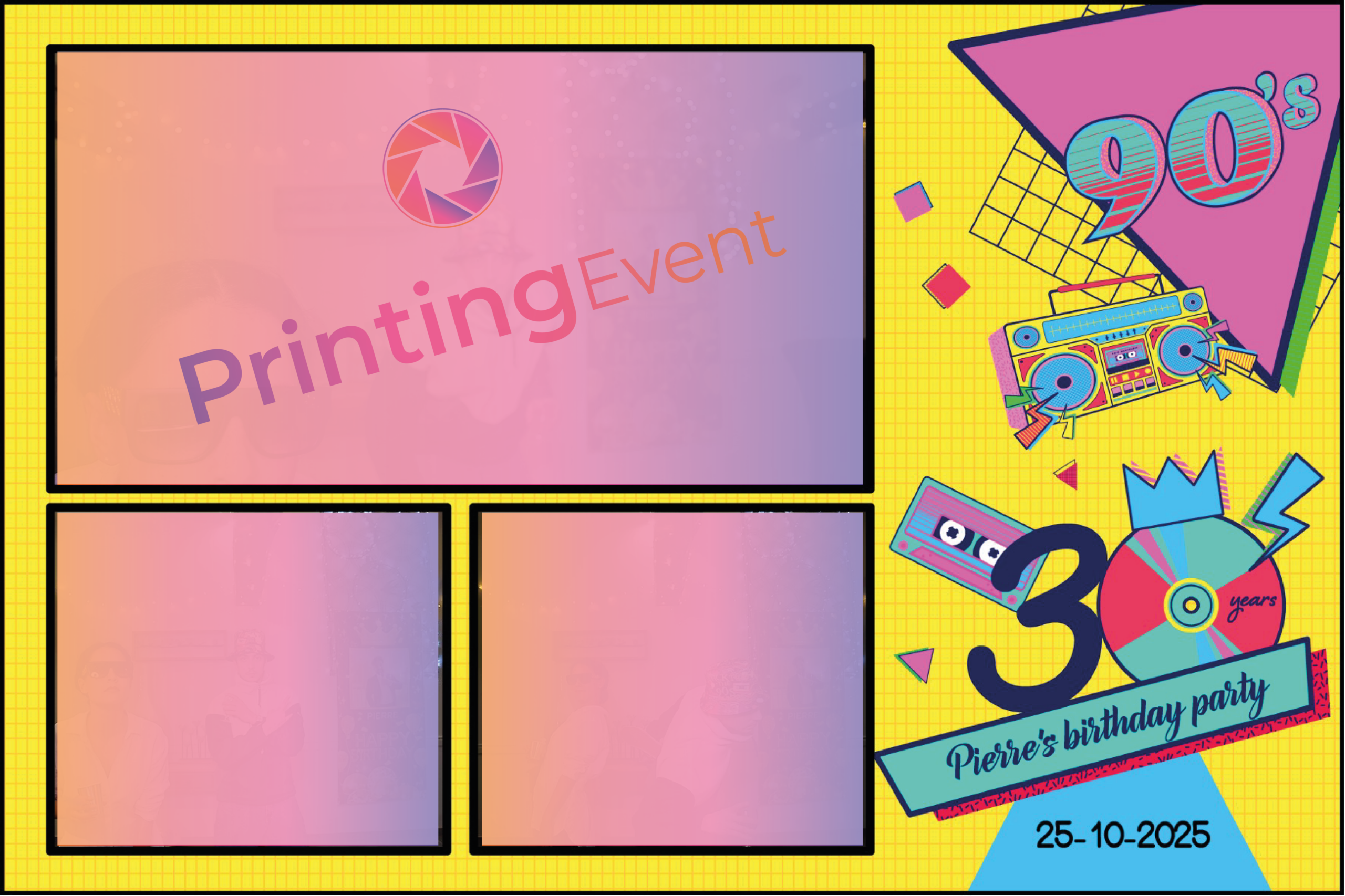 Template soirée 10x15 PrintingEvent