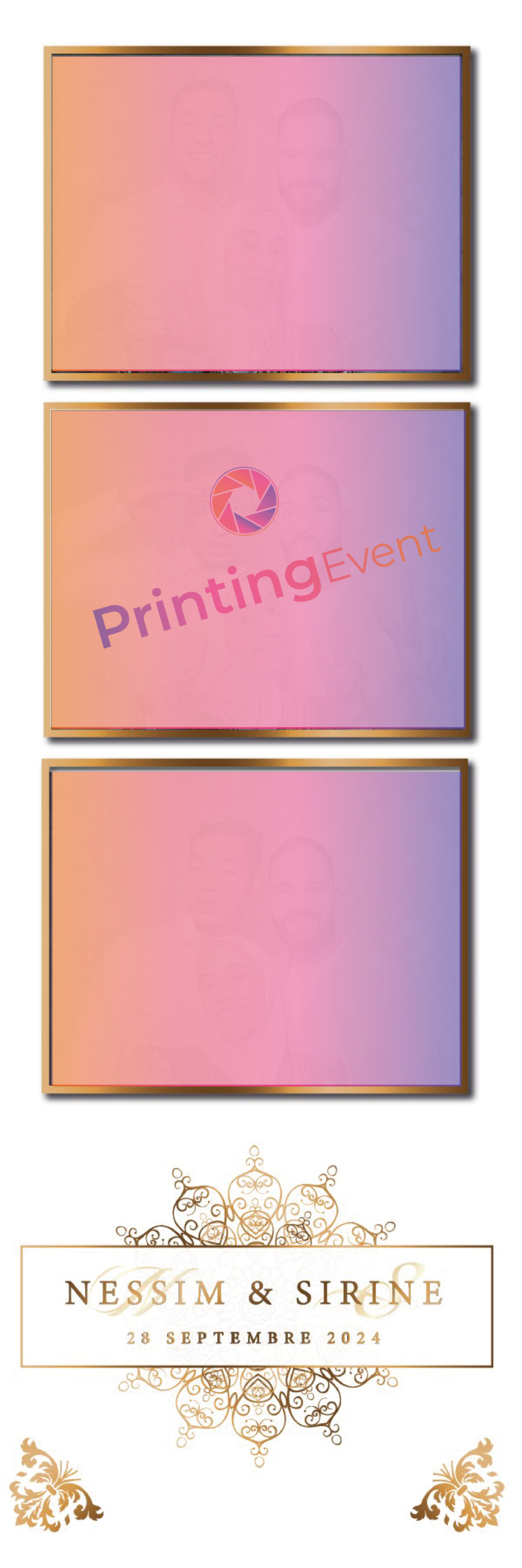 Template soirée mariage 5x15 PrintingEvent